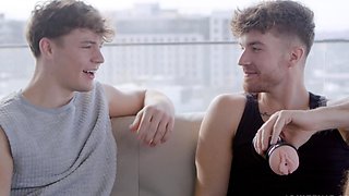 OMG! Two guys share the same fleshlight!