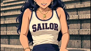 3D Anime Team Sailor Cheers on Volleyball Team From the Stands