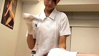 Asian Gives Handjob By The Pool