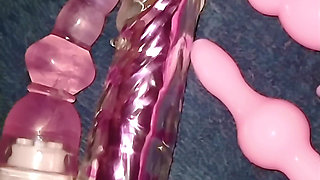 Greedy Wife Explores New Sex Toys Part 2: Two Vibrators in Her Pussy and Butt Plugs