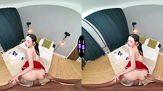 Teen Dakota Doll in a hot cop outfit gets her perfect shaved pussy sucked and fucked from all angles