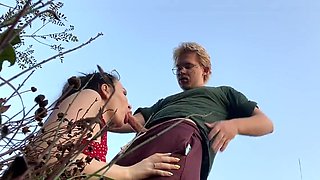 Virgin teen's dick gets lucky with a slutty stranger