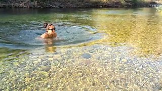Horny Asian Teen Fucks Outdoors in Micro Bikini - Public Creampie Vlog