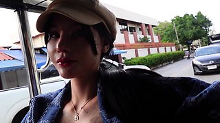 Super cute Thai teen amateur threesome