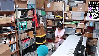 Submissive young Latina secretary gets penalized in her