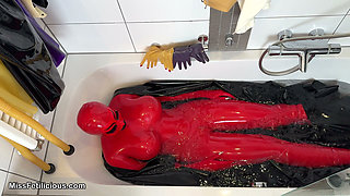 A Sinful Soak with the Latex Devil