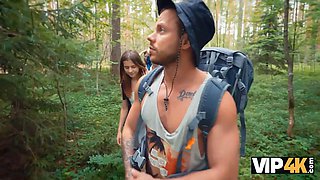 Vip4k. naughty couples lick asses in the forest and pound with each other