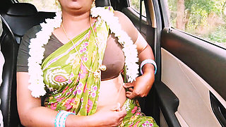 Telugu Step Mom Car Sex with Step Son