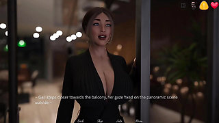 Step sister and neighbor balcony fun
