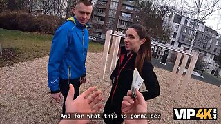 Vip4k. sexy athlete sakura hell screws a stranger in a car in front of her boyfriend