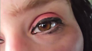Pov Hot Brunette Big Tits Smoking Car Blowjob