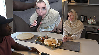 Hijabi Wife Cheating with Her Husband's BBC Friend