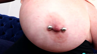 Cameron Skye shows her pierced nips and pretty pussy