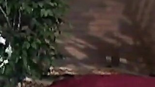 A young blonde bride with big tits in a nasty threesome with double penetration