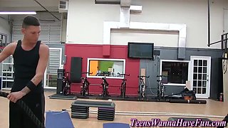 Real teens fucked at gym