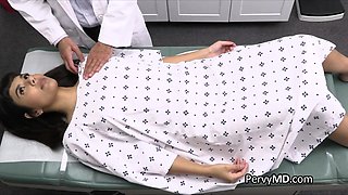 Pierced patient slowly penetrated from behind