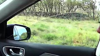 TEEN ASIAN SKANK MILKS DICK IN CAR