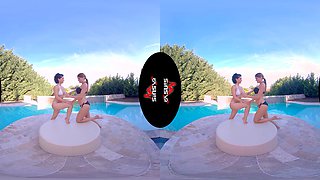 Kitana Lure & Stacy Bloom - Pool Games; Lesbian Voyeur 3d Porn