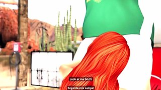 Redhead MILF gets fucked and cum sprayed in the desert