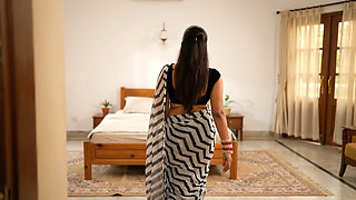 Big ass indian bhabhi best blowjob and fucking pussy doggy style with desi saree removing