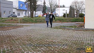 Hunt4k. yummy snatch is fucked but bf is sated with the car