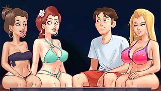 Cartoon stepmom helps with wanking in summertime saga episode by Misskitty2k