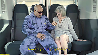 Mature Ass Stretched by a BBC in Driving Van