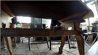 Leon Lambert - No Panties Mini Skirt Short Skirts Barbeque Party With Hot Tight Shaved Pussy Girls Outdoors