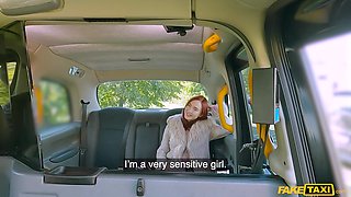 Redhead Slut rides Fake Taxi - Calming Her Nerves with Eva Ray