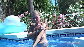 Auntjudys - Horny 64yo GILF Mrs. Marta Gets Naughty by the Pool