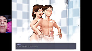 My mother-in-law goes into the bathroom and has hard, wild sex hidden from her husband 😄