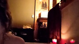 Cute curly brunette solo webcam masturbation