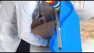 The tension between the doctor and patient ends in cumshot!