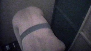 Cute amateur asian web cam girl playing with her toy