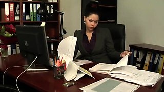Bossy Dude Fucks His Secretary with Big Natural Tits in the