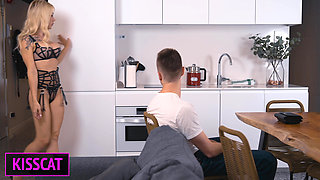 Family House S1E1: Shocking! Amalia Davis Step Sis Fucked by Step Bro in Shared Bed - Aunty Guards Door