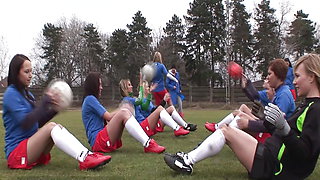 The hot blonde gets sodomized by her soccer coach