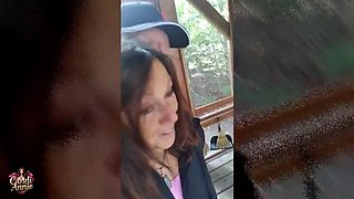 Mature Candi Annie Outdoor POV Blowjob - Cum Swallow in Forest