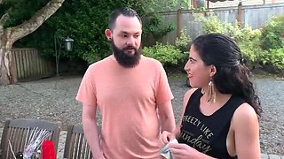 Hot Wife Vanessa Cliff Fucks Outside - Backyard Squirting & Dirty Talk