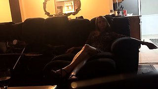 Big ass pale brunette milf with