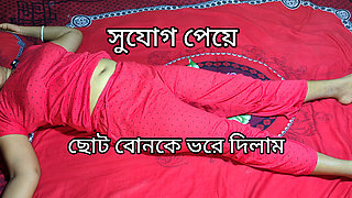 Real Indian Stepsister helps stepbrother cum quickly in her panties while parents wait outside