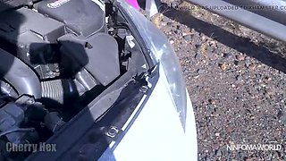 Public Facial Cumshot on Street with Cars Watching - NINFOMAWORLD Teen Blowjob & Swallow