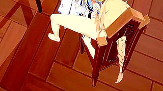 Genshin Impact Hentai - Aether And Lumine Sucking And Fucking - 3d Anime Video Game Porn Video - Car Toon