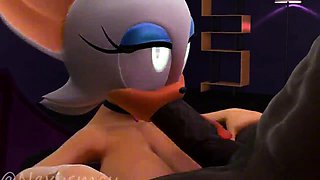 Hentai redhead gives blowjob and having sex