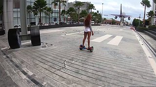 Hoverboard fun with big ass Thai GF and horny sex once home
