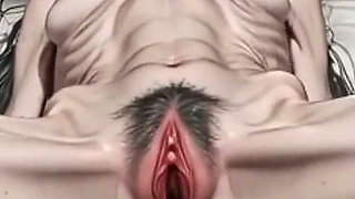 Frail 90 Year Old Granny & Hairy Pussy Pleasure - Close up Wet Bush Masturbation