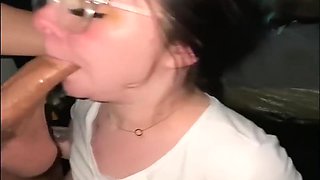 Beautiful White Girl In Glasses ! Hardcore Face Fucked ! W/ Huge Facial In The End!