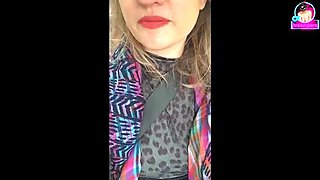 Blonde Domina Makes Slave Clean Her Ass Outside Car