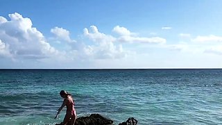 Naked on the beach