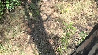 Hot Bi Threesome in the Jungle - Couple Fuck Turns into Wild DP & Creampie